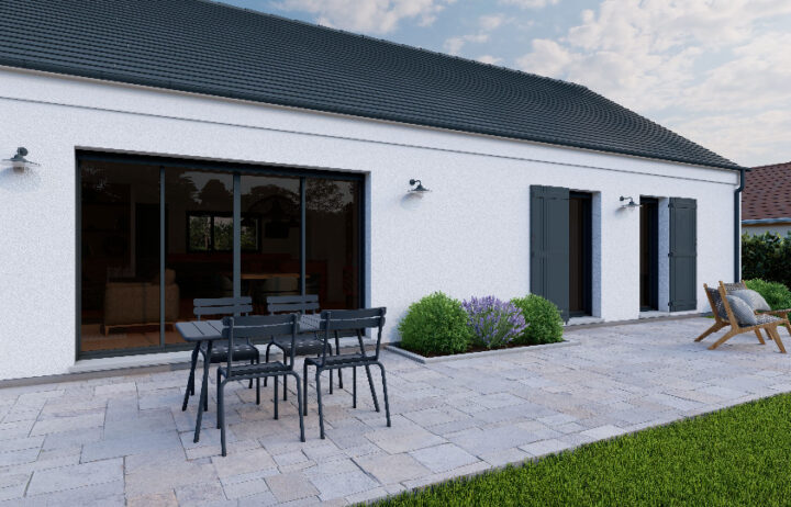 votre maison de 90m2 sur un terrain de 564m2 sur la commune de La Chapelle-Saint-Mesmin au prix de 267400€ avec Alpha Constructions